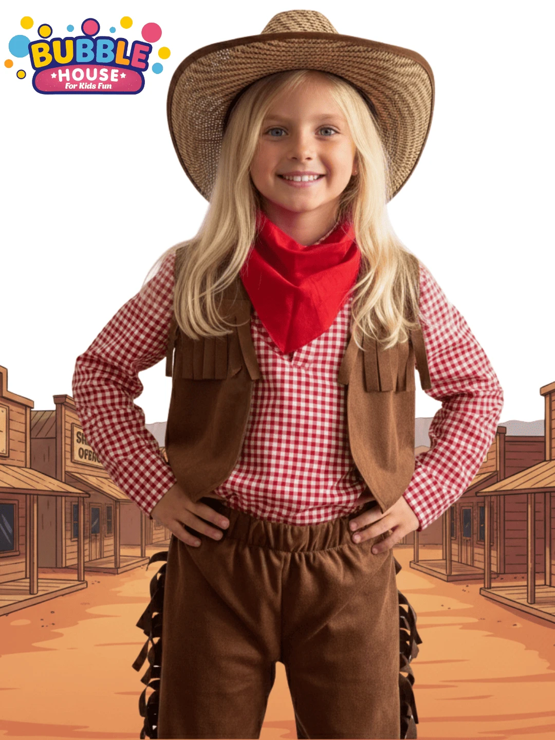 Kovboy Kız .Çocuk Kostümü 