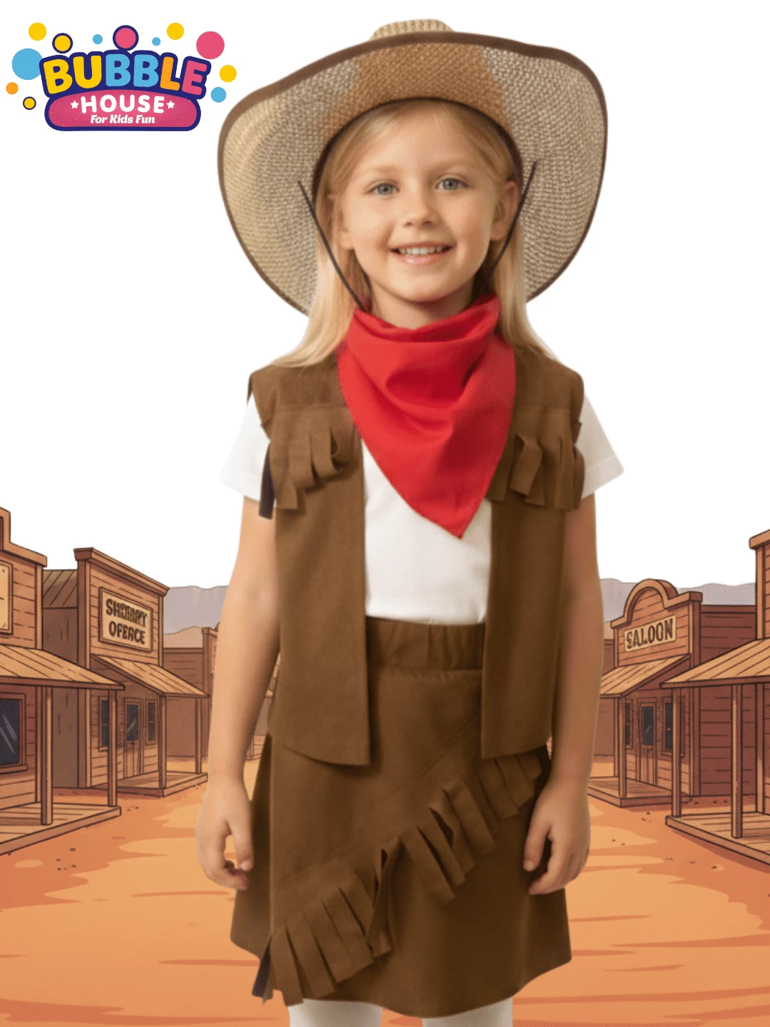 Kovboy Kız .Çocuk Kostümü 