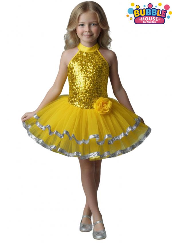 Sarı Rose Dans Kostümü