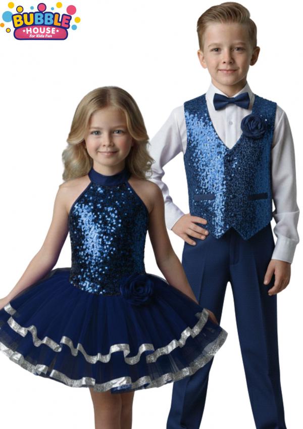 Lacivert Rose Dans Kostümü