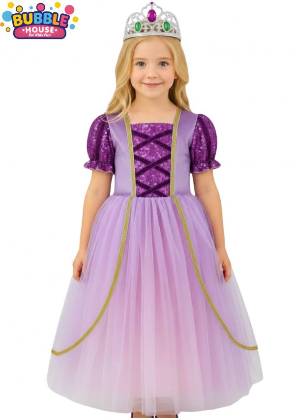 Rapunzel Kız Çocuk Kostümü 