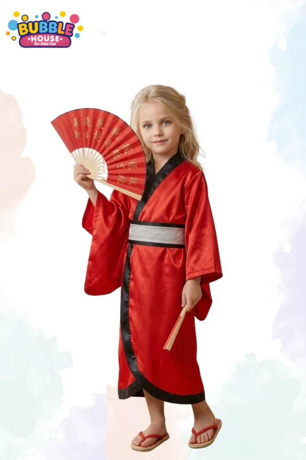 Kiralık Japon Kız Çocuk Kostümü 
