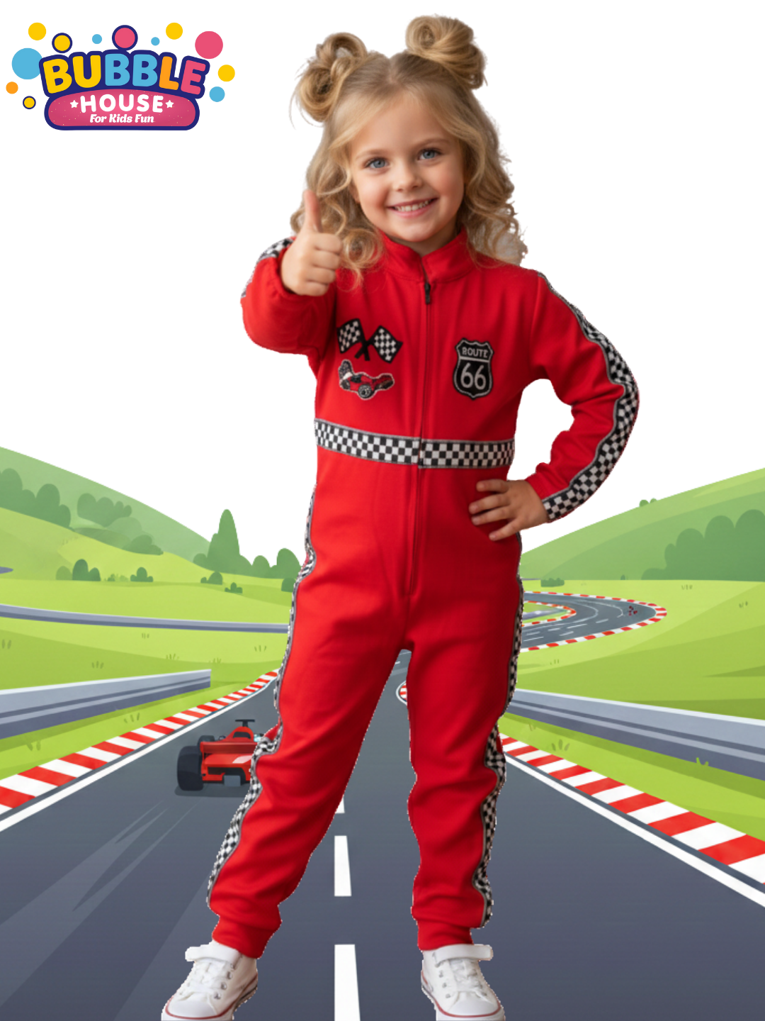 Reflektörlü f1 Yarışçı Kostümü