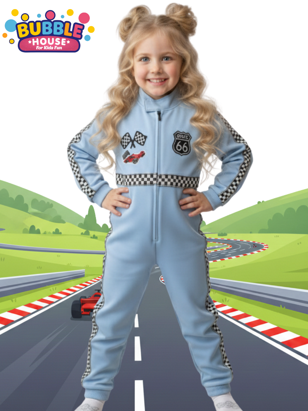 Reflektörlü f1 Yarışçı Kostümü